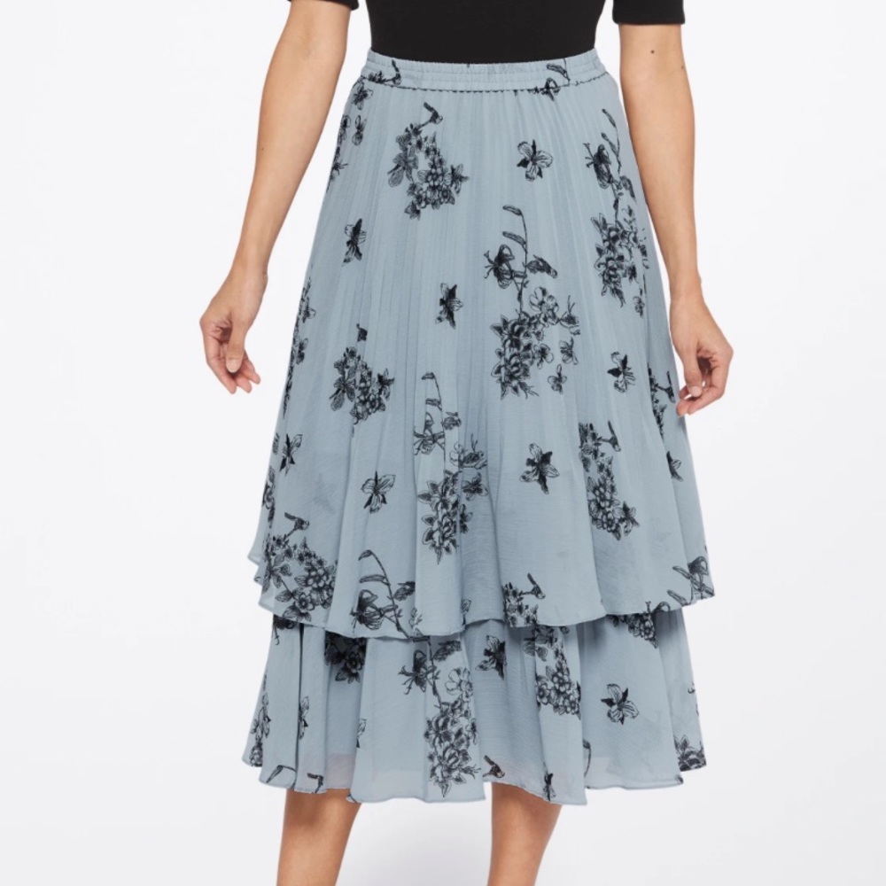 Club Monaco Double Layer pleated skirt